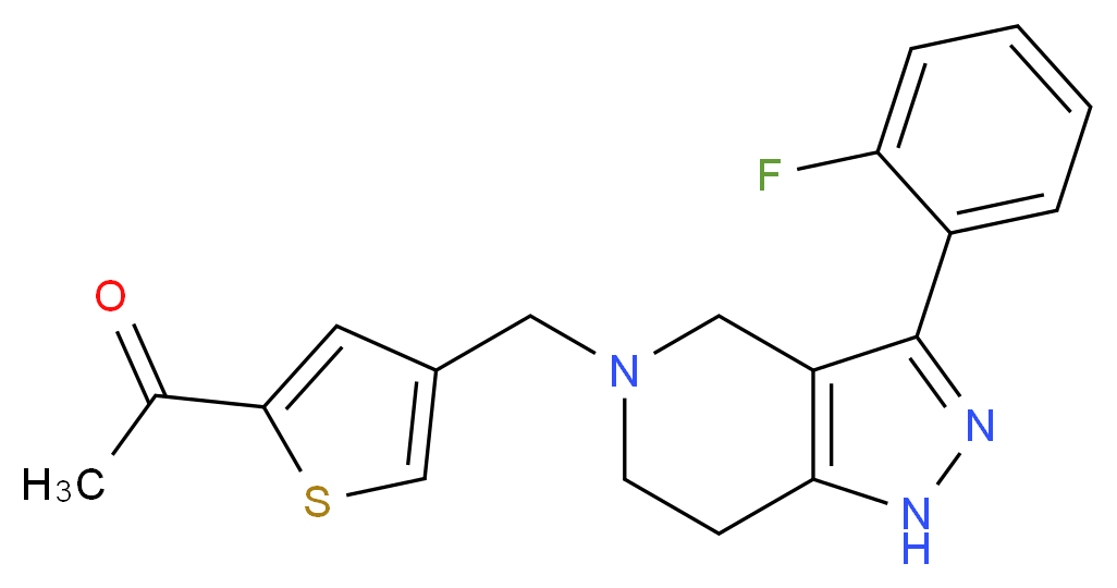 1-(4-{[3-(2-fluorophenyl)-1,4,6,7-tetrahydro-5H-pyrazolo[4,3-c]pyridin-5-yl]methyl}-2-thienyl)ethanone_Molecular_structure_CAS_)