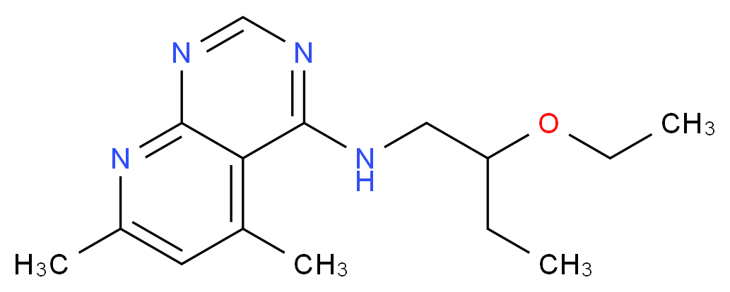 N-(2-ethoxybutyl)-5,7-dimethylpyrido[2,3-d]pyrimidin-4-amine_Molecular_structure_CAS_)