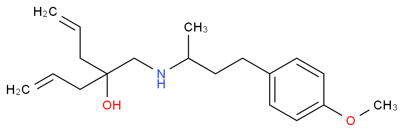4-({[3-(4-methoxyphenyl)-1-methylpropyl]amino}methyl)-1,6-heptadien-4-ol_Molecular_structure_CAS_)