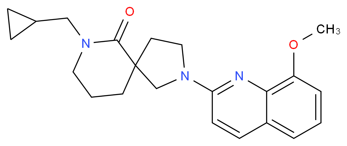 7-(cyclopropylmethyl)-2-(8-methoxy-2-quinolinyl)-2,7-diazaspiro[4.5]decan-6-one_Molecular_structure_CAS_)