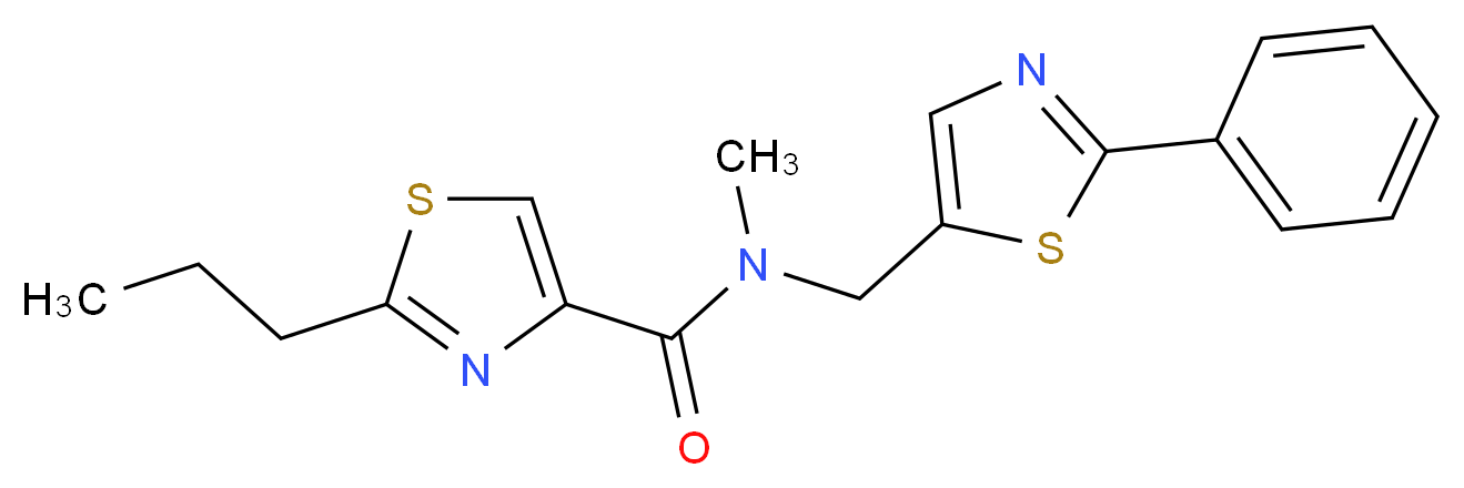 N-methyl-N-[(2-phenyl-1,3-thiazol-5-yl)methyl]-2-propyl-1,3-thiazole-4-carboxamide_Molecular_structure_CAS_)