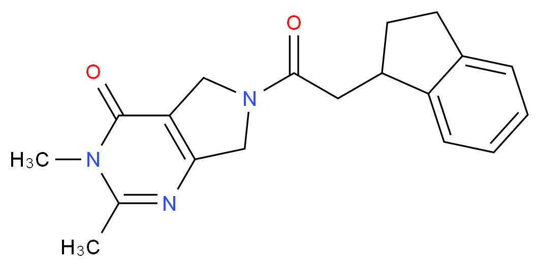 6-(2,3-dihydro-1H-inden-1-ylacetyl)-2,3-dimethyl-3,5,6,7-tetrahydro-4H-pyrrolo[3,4-d]pyrimidin-4-one_Molecular_structure_CAS_)