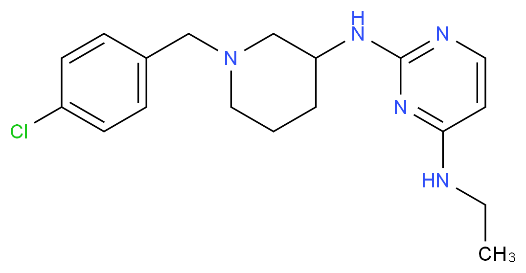 N~2~-[1-(4-chlorobenzyl)-3-piperidinyl]-N~4~-ethyl-2,4-pyrimidinediamine_Molecular_structure_CAS_)