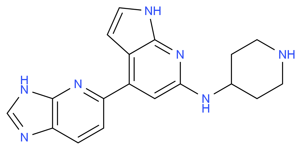 4-(3H-imidazo[4,5-b]pyridin-5-yl)-N-piperidin-4-yl-1H-pyrrolo[2,3-b]pyridin-6-amine_Molecular_structure_CAS_)