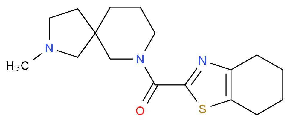 2-methyl-7-(4,5,6,7-tetrahydro-1,3-benzothiazol-2-ylcarbonyl)-2,7-diazaspiro[4.5]decane_Molecular_structure_CAS_)