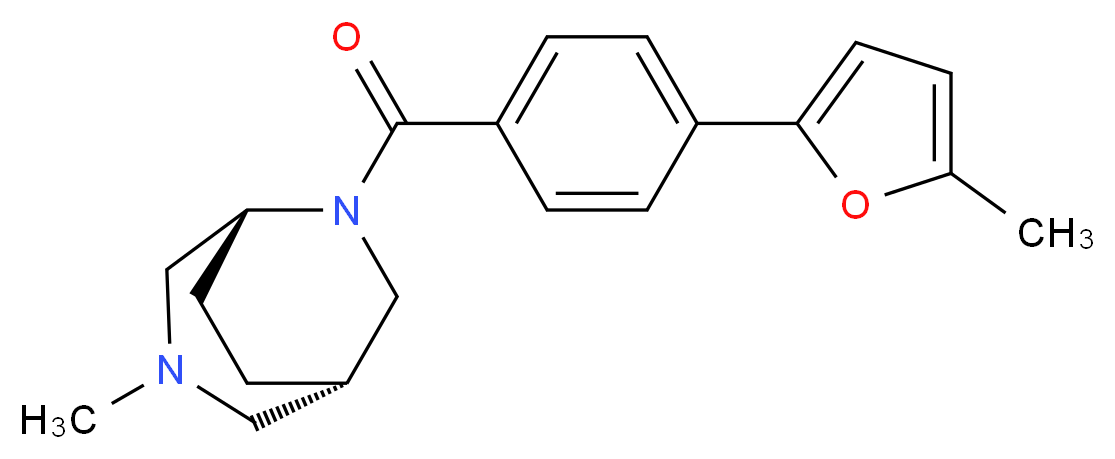 (1S*,5R*)-3-methyl-6-[4-(5-methyl-2-furyl)benzoyl]-3,6-diazabicyclo[3.2.2]nonane_Molecular_structure_CAS_)