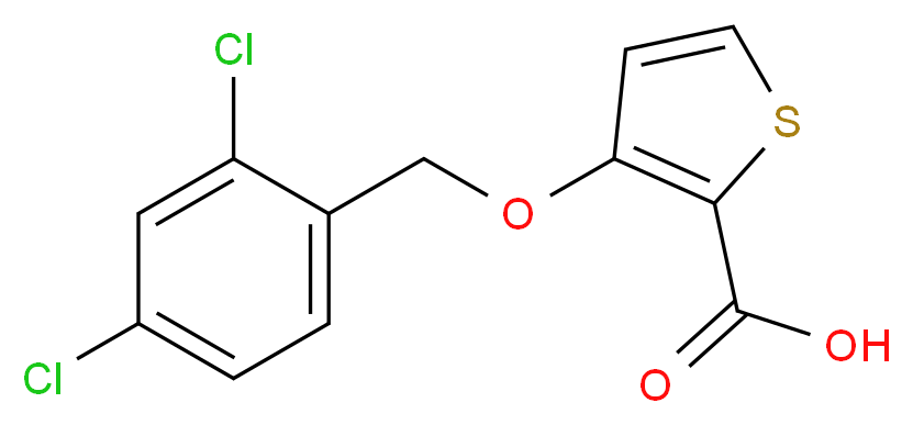 3-[(2,4-Dichlorobenzyl)oxy]-2-thiophene-carboxylic acid_Molecular_structure_CAS_)
