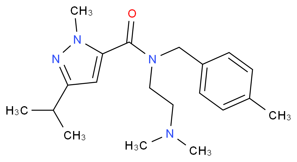 N-[2-(dimethylamino)ethyl]-3-isopropyl-1-methyl-N-(4-methylbenzyl)-1H-pyrazole-5-carboxamide_Molecular_structure_CAS_)
