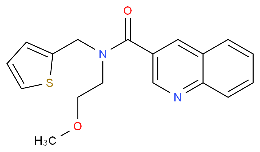 N-(2-methoxyethyl)-N-(2-thienylmethyl)quinoline-3-carboxamide_Molecular_structure_CAS_)