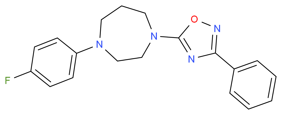 1-(4-fluorophenyl)-4-(3-phenyl-1,2,4-oxadiazol-5-yl)-1,4-diazepane_Molecular_structure_CAS_)
