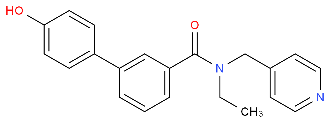 N-ethyl-4'-hydroxy-N-(pyridin-4-ylmethyl)biphenyl-3-carboxamide_Molecular_structure_CAS_)
