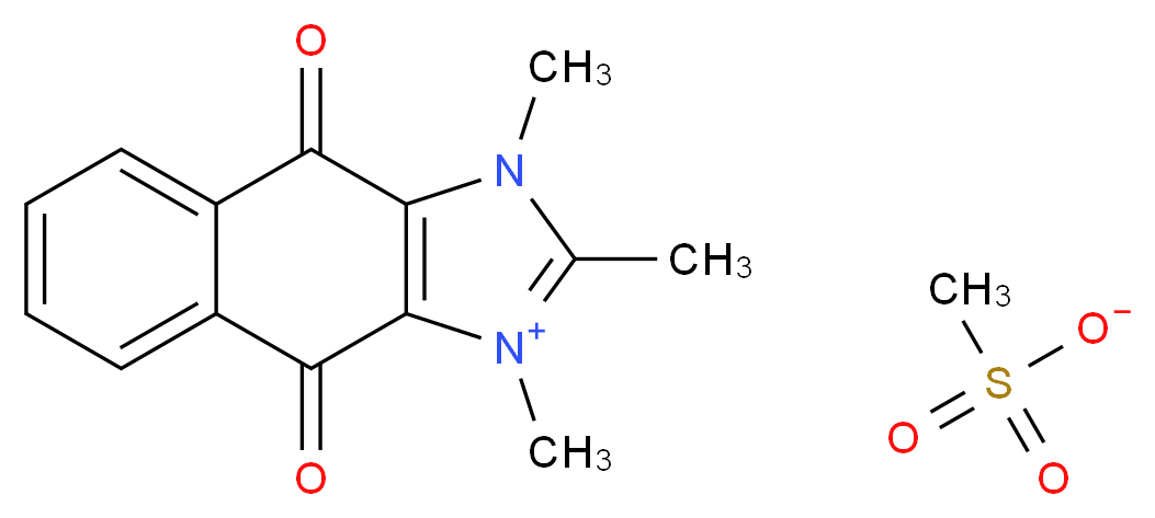 1,2,3-trimethyl-4,9-dioxo-4,9-dihydro-3H-naphtho[2,3-d]imidazol-1-ium methanesulphonate_Molecular_structure_CAS_)