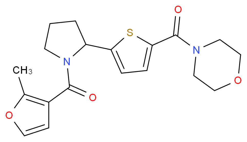 4-({5-[1-(2-methyl-3-furoyl)-2-pyrrolidinyl]-2-thienyl}carbonyl)morpholine_Molecular_structure_CAS_)