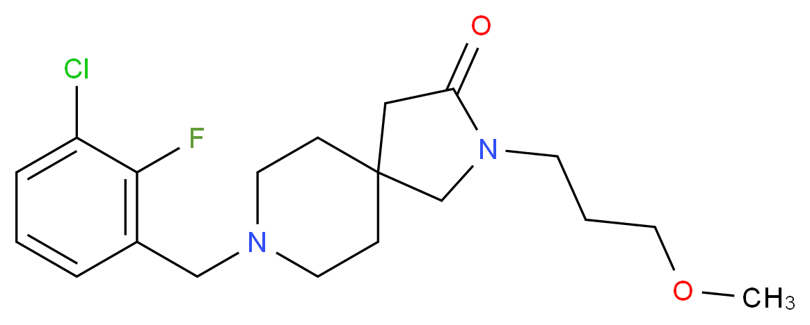 8-(3-chloro-2-fluorobenzyl)-2-(3-methoxypropyl)-2,8-diazaspiro[4.5]decan-3-one_Molecular_structure_CAS_)
