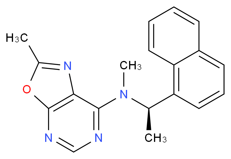N,2-dimethyl-N-[(1R)-1-(1-naphthyl)ethyl][1,3]oxazolo[5,4-d]pyrimidin-7-amine_Molecular_structure_CAS_)