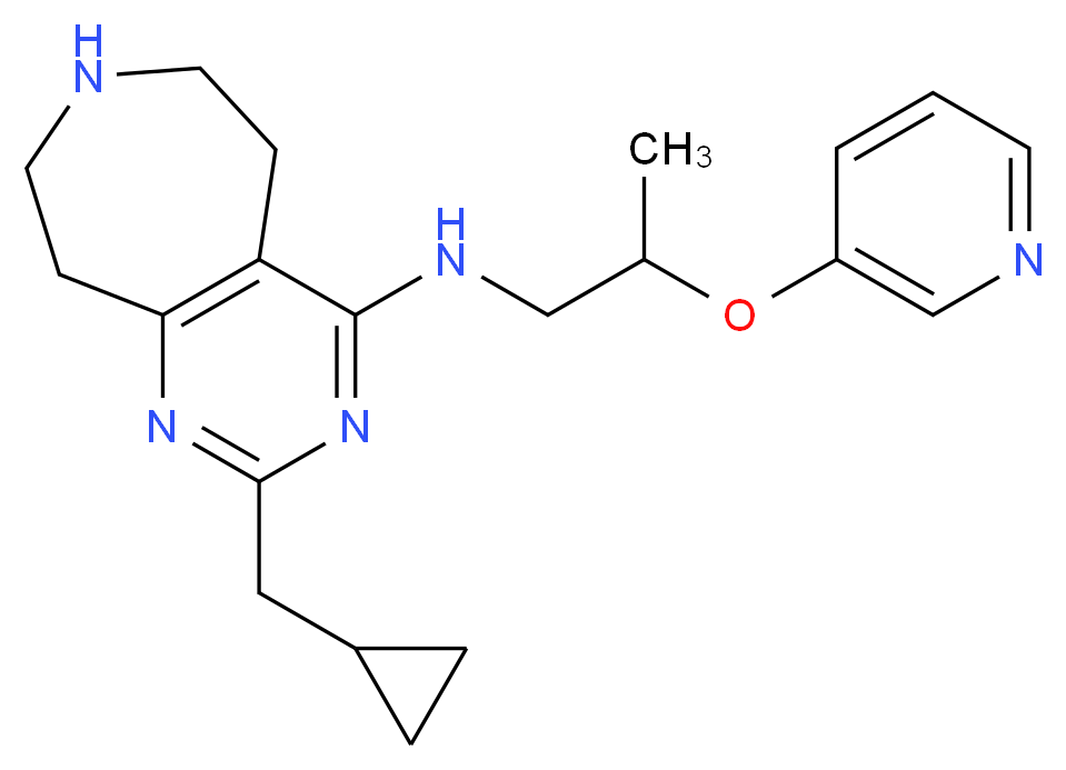 2-(cyclopropylmethyl)-N-[2-(pyridin-3-yloxy)propyl]-6,7,8,9-tetrahydro-5H-pyrimido[4,5-d]azepin-4-amine_Molecular_structure_CAS_)