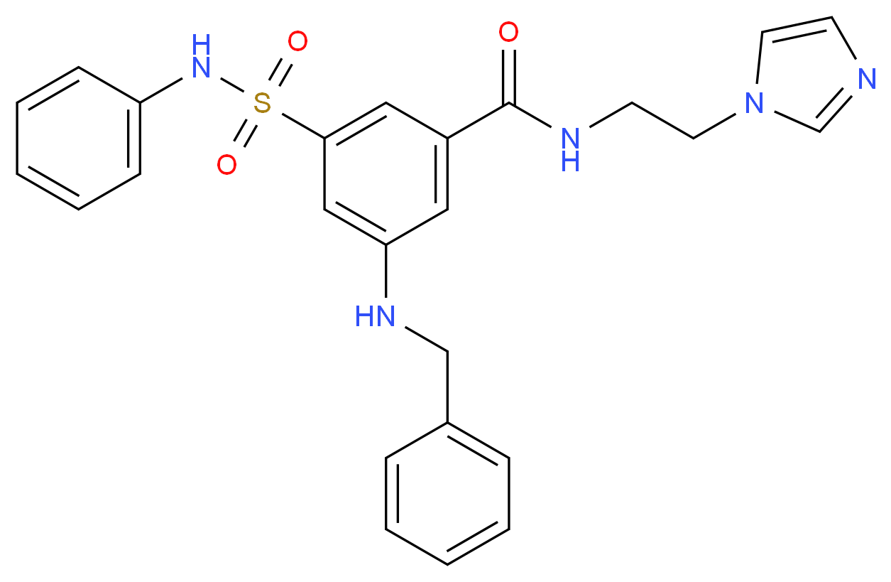 3-(anilinosulfonyl)-5-(benzylamino)-N-[2-(1H-imidazol-1-yl)ethyl]benzamide_Molecular_structure_CAS_)