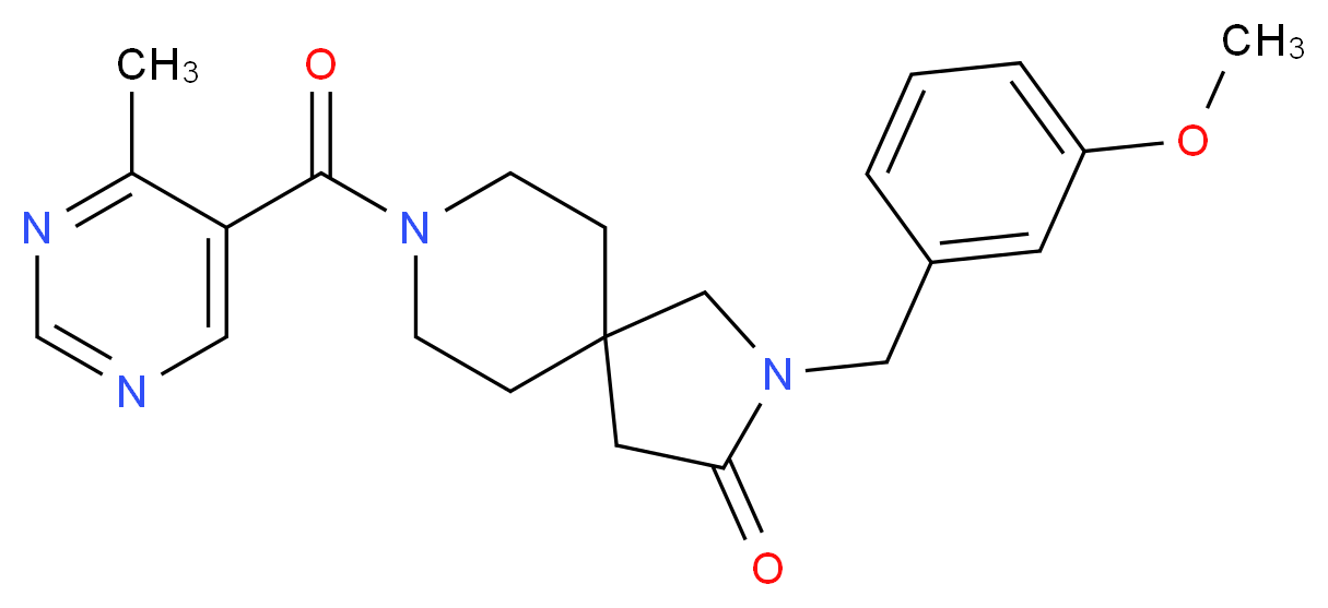 2-(3-methoxybenzyl)-8-[(4-methylpyrimidin-5-yl)carbonyl]-2,8-diazaspiro[4.5]decan-3-one_Molecular_structure_CAS_)