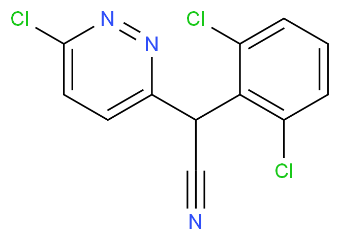 2-(6-Chloro-3-pyridazinyl)-2-(2,6-dichlorophenyl)-acetonitrile_Molecular_structure_CAS_)