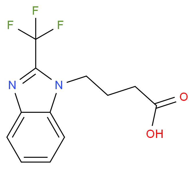4-(2-Trifluoromethyl-benzoimidazol-1-yl)-butyric acid_Molecular_structure_CAS_)