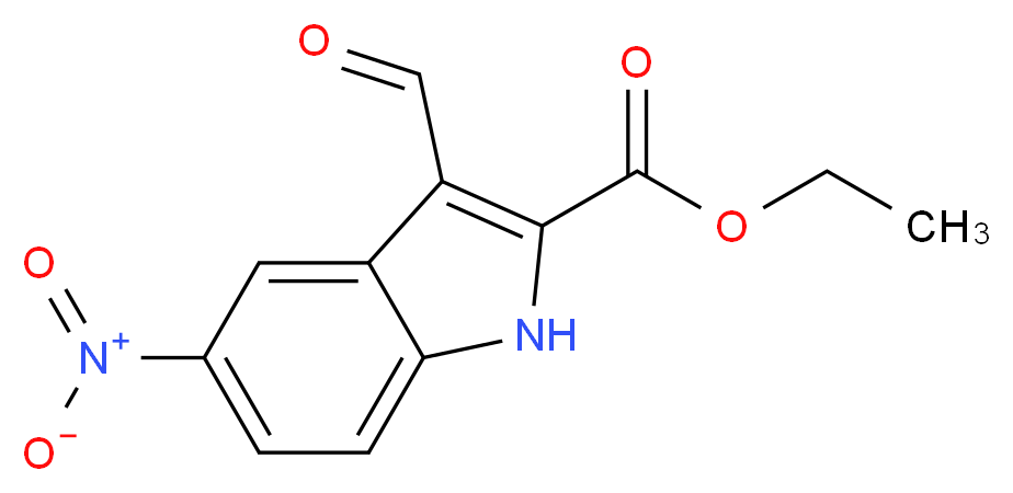 3-FORMYL-5-NITRO-1H-INDOLE-2-CARBOXYLIC ACID ETHYL ESTER_Molecular_structure_CAS_22120-89-4)