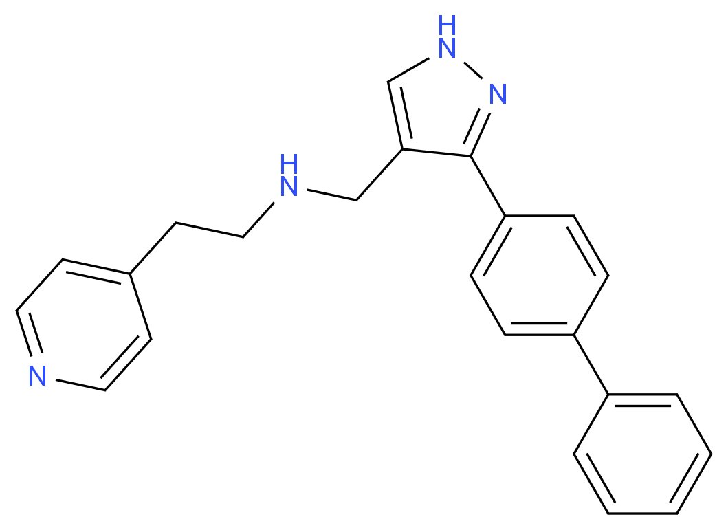 N-{[3-(4-biphenylyl)-1H-pyrazol-4-yl]methyl}-2-(4-pyridinyl)ethanamine_Molecular_structure_CAS_)