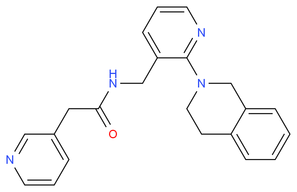 N-{[2-(3,4-dihydro-2(1H)-isoquinolinyl)-3-pyridinyl]methyl}-2-(3-pyridinyl)acetamide_Molecular_structure_CAS_)