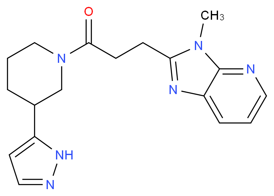 3-methyl-2-{3-oxo-3-[3-(1H-pyrazol-5-yl)piperidin-1-yl]propyl}-3H-imidazo[4,5-b]pyridine_Molecular_structure_CAS_)