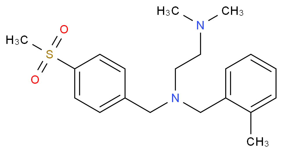 N,N-dimethyl-N'-(2-methylbenzyl)-N'-[4-(methylsulfonyl)benzyl]ethane-1,2-diamine_Molecular_structure_CAS_)