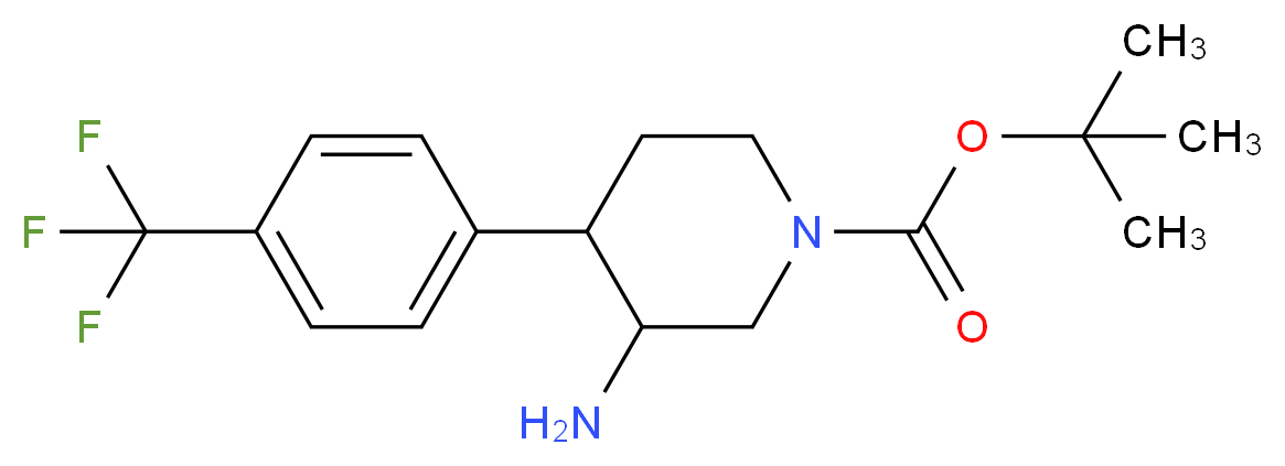 tert-butyl 3-amino-4-[4-(trifluoromethyl)phenyl]piperidine-1-carboxylate_Molecular_structure_CAS_)