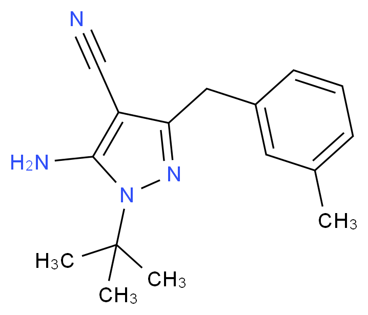 5-Amino-1-tert-butyl-3-(3-methylbenzyl)-4-cyanopyrazole_Molecular_structure_CAS_1185162-28-0)