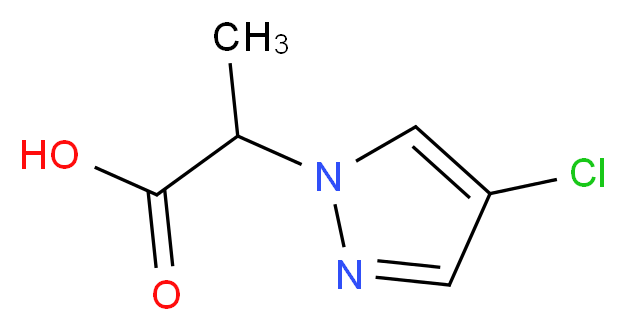 2-(4-Chloro-1H-pyrazol-1-yl)propanoic acid_Molecular_structure_CAS_)