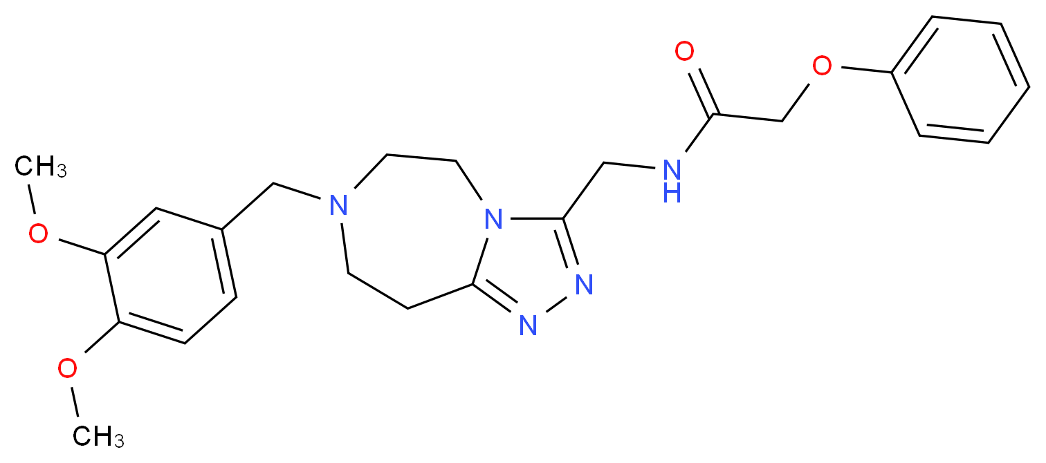 N-{[7-(3,4-dimethoxybenzyl)-6,7,8,9-tetrahydro-5H-[1,2,4]triazolo[4,3-d][1,4]diazepin-3-yl]methyl}-2-phenoxyacetamide_Molecular_structure_CAS_)