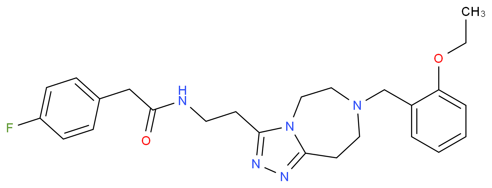 N-{2-[7-(2-ethoxybenzyl)-6,7,8,9-tetrahydro-5H-[1,2,4]triazolo[4,3-d][1,4]diazepin-3-yl]ethyl}-2-(4-fluorophenyl)acetamide_Molecular_structure_CAS_)