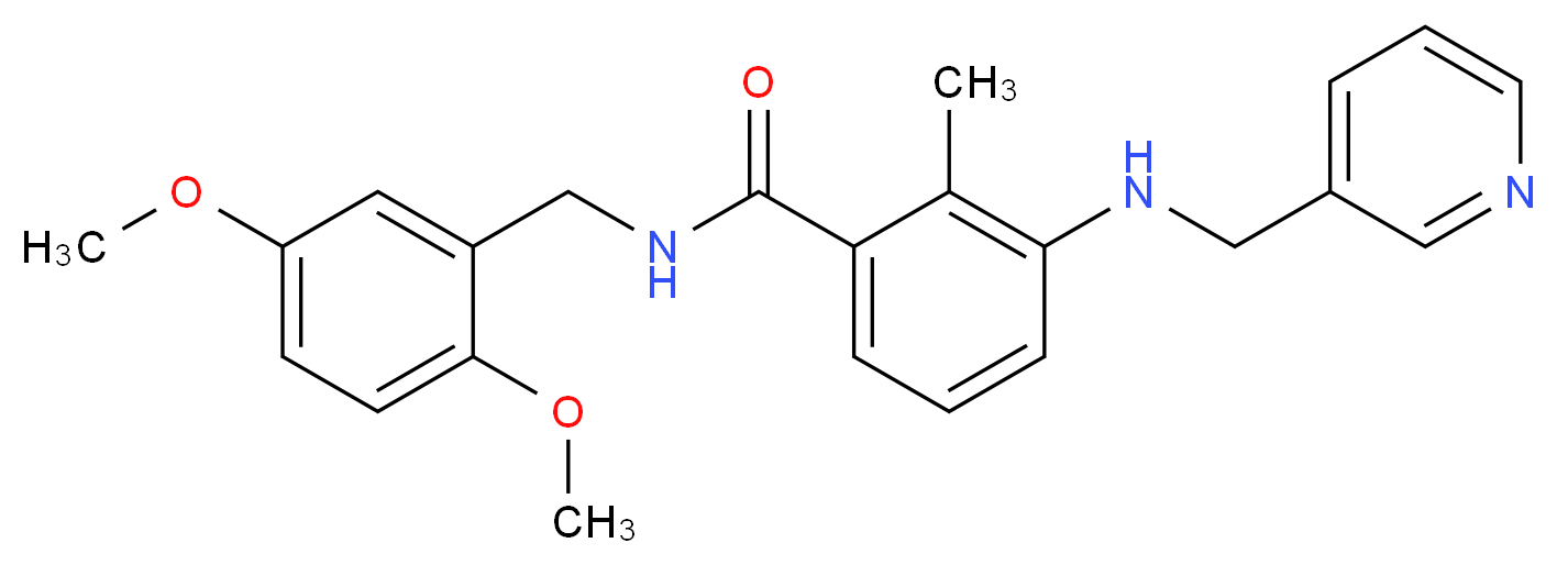 N-(2,5-dimethoxybenzyl)-2-methyl-3-[(pyridin-3-ylmethyl)amino]benzamide_Molecular_structure_CAS_)