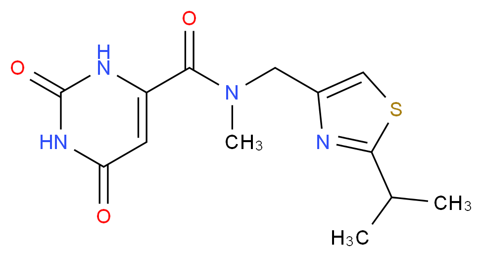 N-[(2-isopropyl-1,3-thiazol-4-yl)methyl]-N-methyl-2,6-dioxo-1,2,3,6-tetrahydro-4-pyrimidinecarboxamide_Molecular_structure_CAS_)