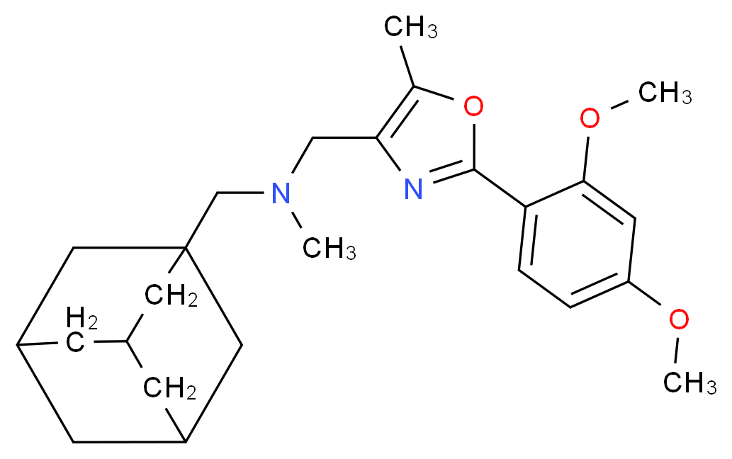 (1-adamantylmethyl){[2-(2,4-dimethoxyphenyl)-5-methyl-1,3-oxazol-4-yl]methyl}methylamine_Molecular_structure_CAS_)
