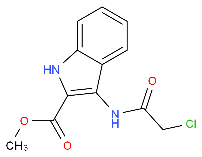 Methyl 3-[(chloroacetyl)amino]-1H-indole-2-carboxylate_Molecular_structure_CAS_)