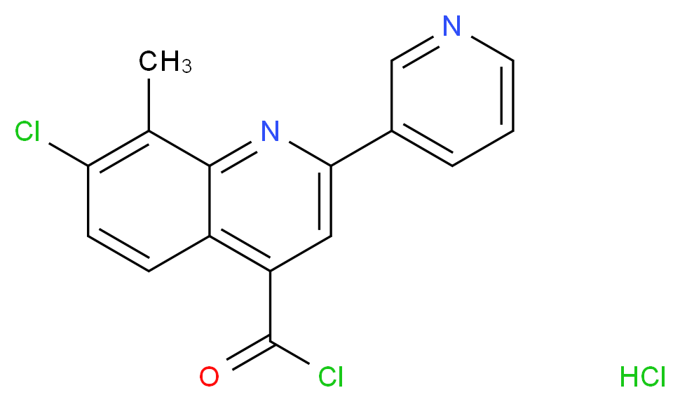 7-Chloro-8-methyl-2-pyridin-3-ylquinoline-4-carbonyl chloride hydrochloride_Molecular_structure_CAS_)