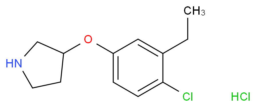 3-(4-Chloro-3-ethylphenoxy)pyrrolidine hydrochloride_Molecular_structure_CAS_)