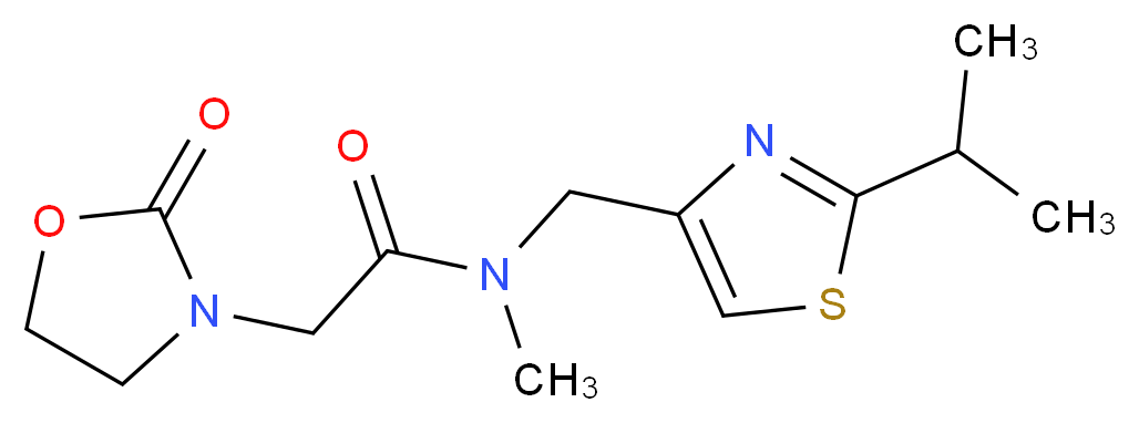 N-[(2-isopropyl-1,3-thiazol-4-yl)methyl]-N-methyl-2-(2-oxo-1,3-oxazolidin-3-yl)acetamide_Molecular_structure_CAS_)