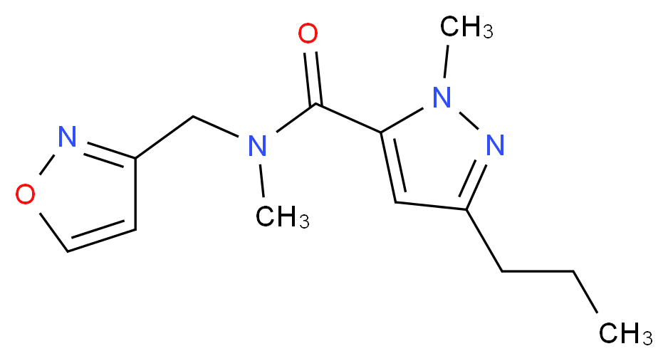 N-(3-isoxazolylmethyl)-N,1-dimethyl-3-propyl-1H-pyrazole-5-carboxamide_Molecular_structure_CAS_)