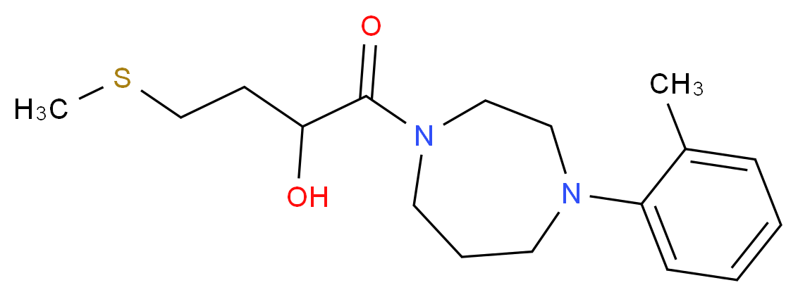 1-[4-(2-methylphenyl)-1,4-diazepan-1-yl]-4-(methylthio)-1-oxo-2-butanol_Molecular_structure_CAS_)