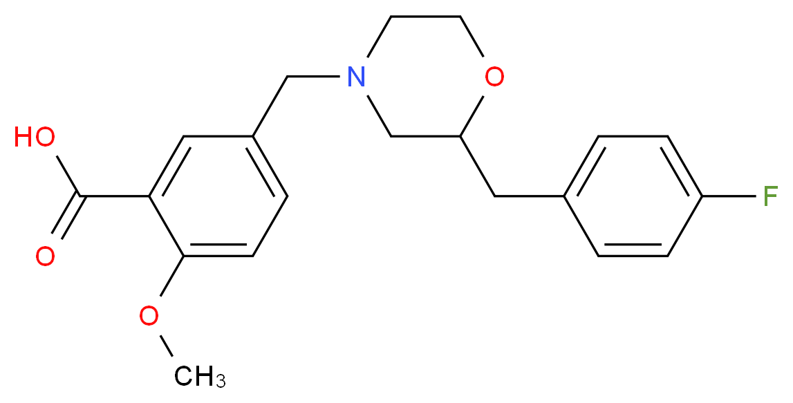 5-{[2-(4-fluorobenzyl)-4-morpholinyl]methyl}-2-methoxybenzoic acid_Molecular_structure_CAS_)