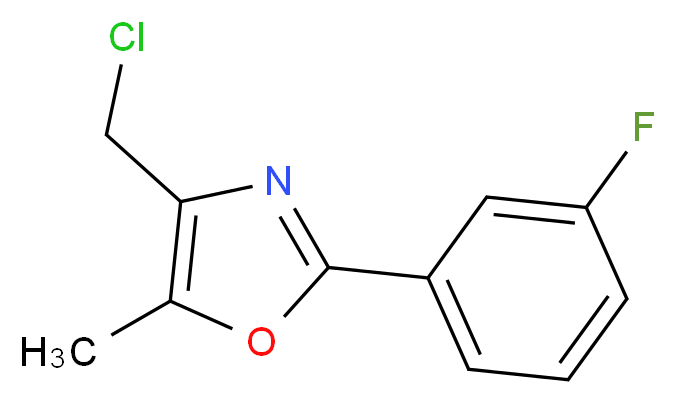 4-(chloromethyl)-2-(3-fluorophenyl)-5-methyl-1,3-oxazole_Molecular_structure_CAS_884504-76-1)