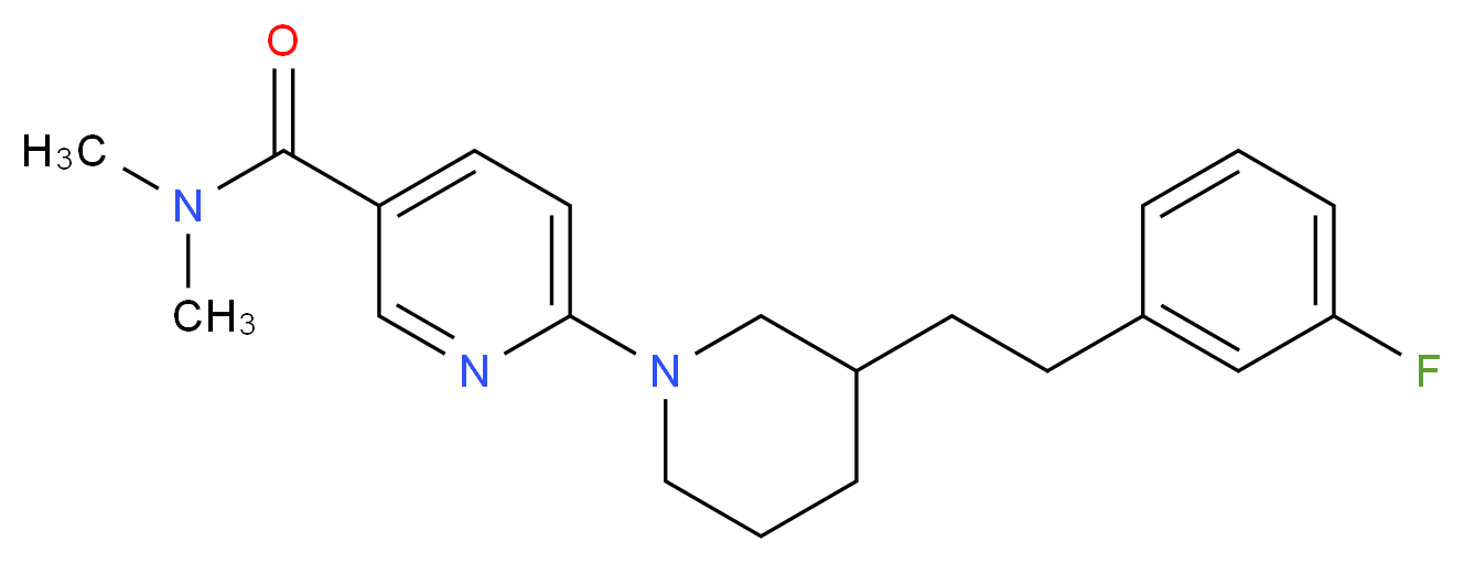 6-{3-[2-(3-fluorophenyl)ethyl]-1-piperidinyl}-N,N-dimethylnicotinamide_Molecular_structure_CAS_)