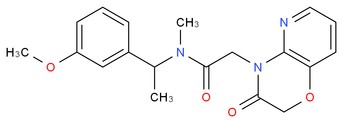 N-[1-(3-methoxyphenyl)ethyl]-N-methyl-2-(3-oxo-2,3-dihydro-4H-pyrido[3,2-b][1,4]oxazin-4-yl)acetamide_Molecular_structure_CAS_)