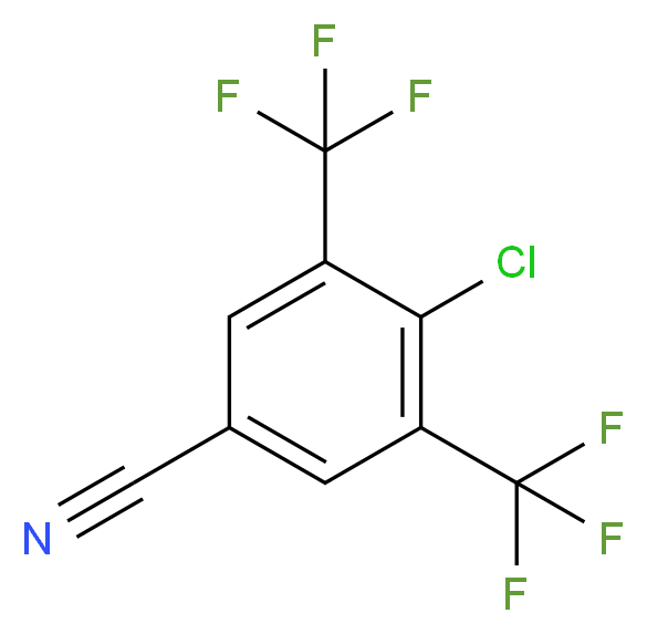 3,5-Bis(trifluoromethyl)-4-chlorobenzonitrile 93%_Molecular_structure_CAS_62584-30-9)