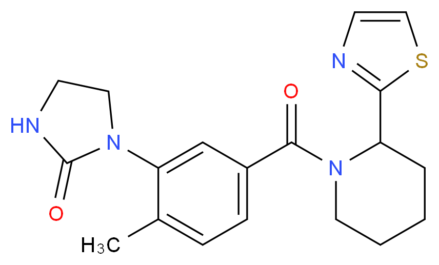 1-(2-methyl-5-{[2-(1,3-thiazol-2-yl)-1-piperidinyl]carbonyl}phenyl)-2-imidazolidinone_Molecular_structure_CAS_)