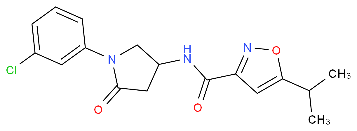 N-[1-(3-chlorophenyl)-5-oxo-3-pyrrolidinyl]-5-isopropyl-3-isoxazolecarboxamide_Molecular_structure_CAS_)